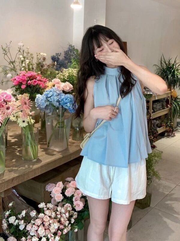 Korea Halter Neck Sleeveless Top