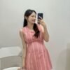 2025 New Year Linen Pouf Dress
