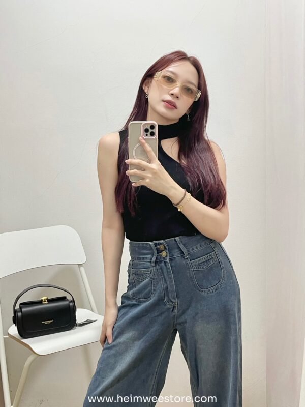 Korea Wide Leg Vintage Denim Jeans Pant