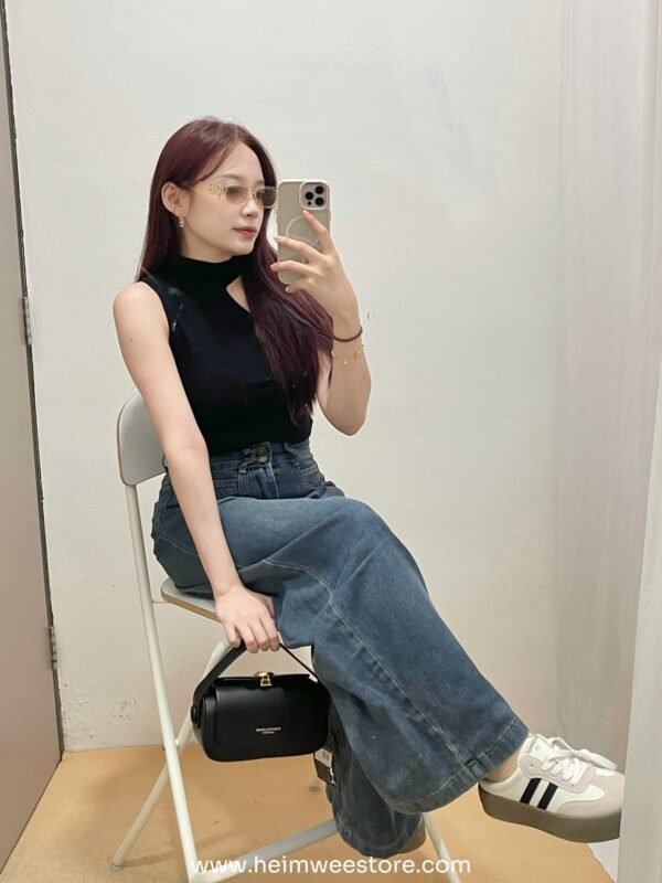 Korea Wide Leg Vintage Denim Jeans Pant