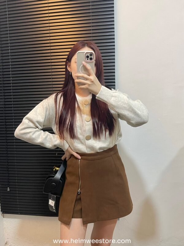 Korea Long Sleeve Knitted Top Outerwear