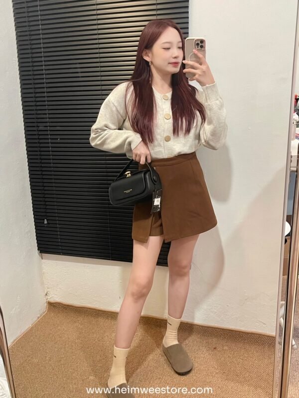Korea Long Sleeve Knitted Top Outerwear