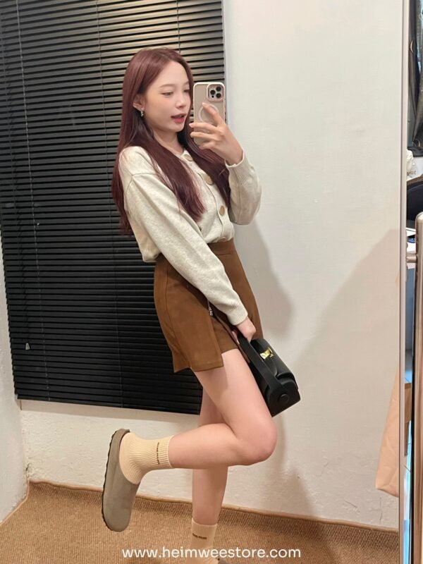 Korea Long Sleeve Knitted Top Outerwear
