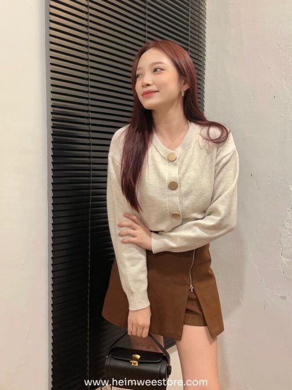 Korea Long Sleeve Knitted Top Outerwear