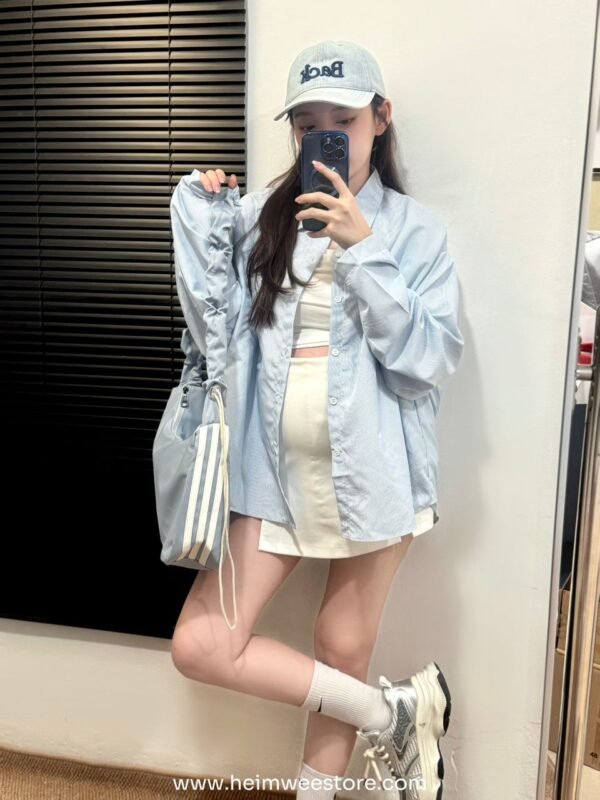 Korea Liner Design Shirt Outerwear Long Sleeve
