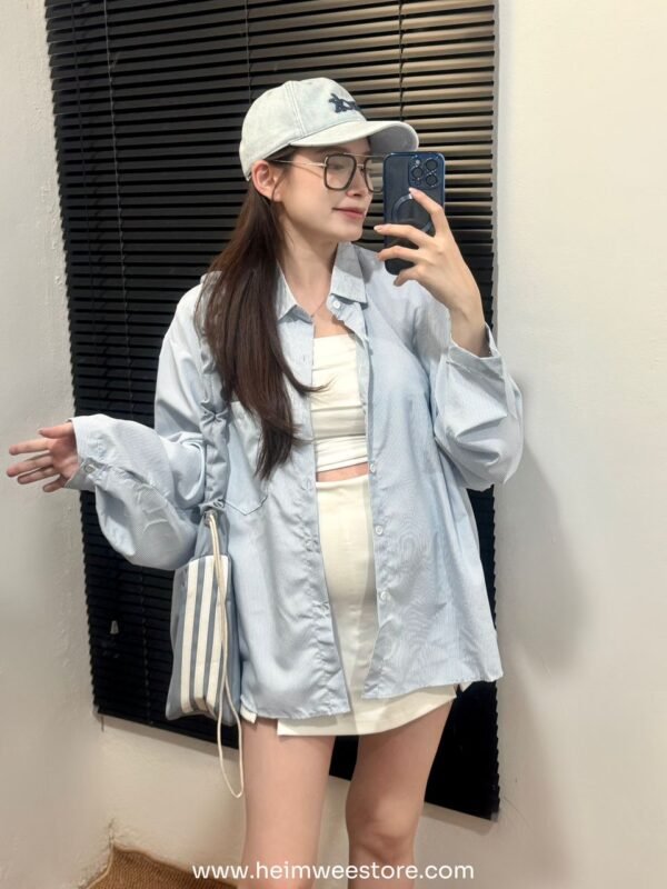 Korea Liner Design Shirt Outerwear Long Sleeve