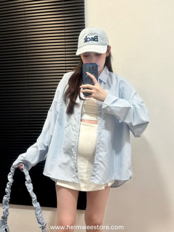 Korea Liner Design Shirt Outerwear Long Sleeve