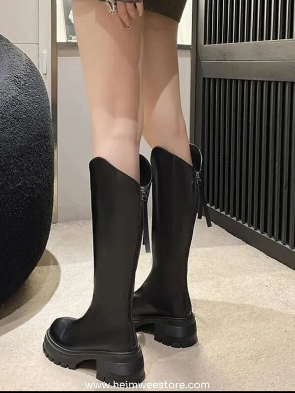 Korea Leather Long Boots