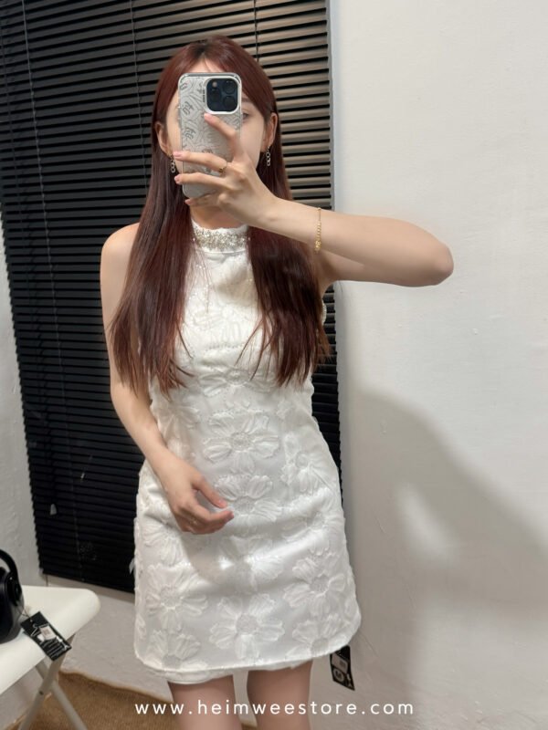 Halter Neck Floral Design Dresses