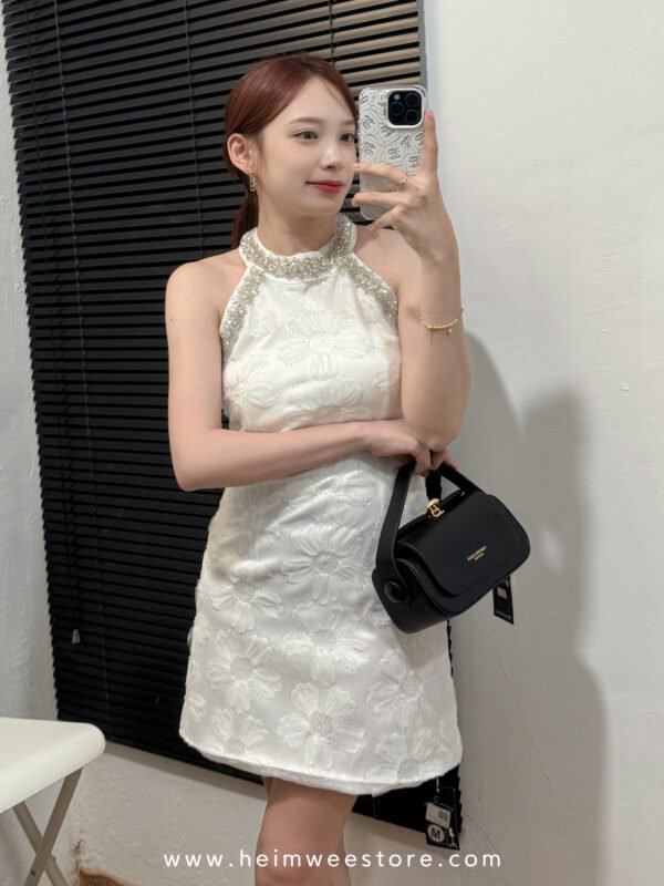 Halter Neck Floral Design Dresses