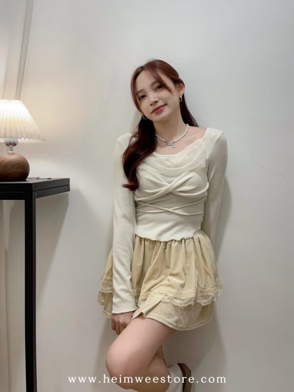 Sexy Off Shoulder Long Sleeve with Skirt One Set