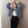 Vintage Long Sleeve Denim Outerwear