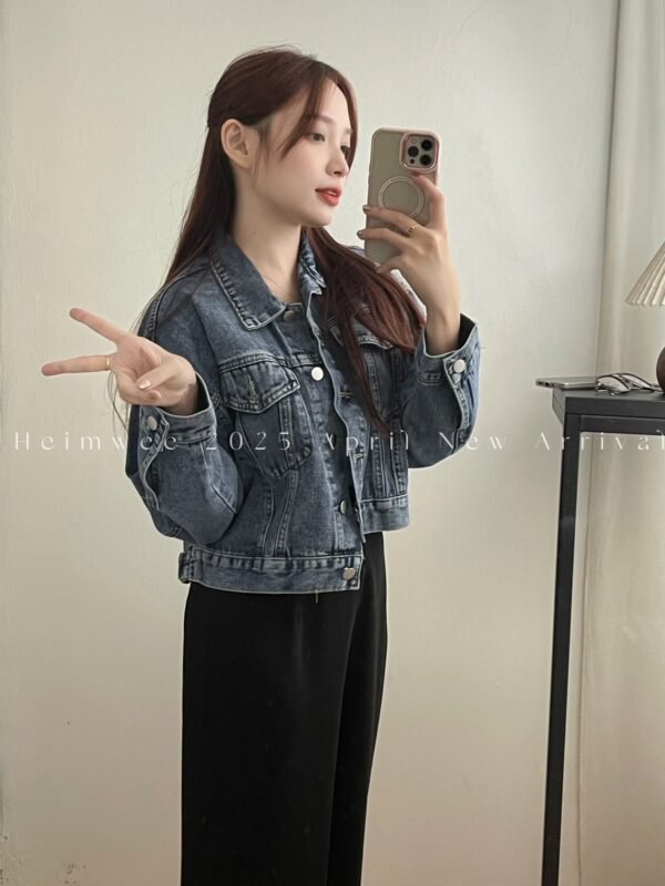 Vintage Long Sleeve Denim Outerwear