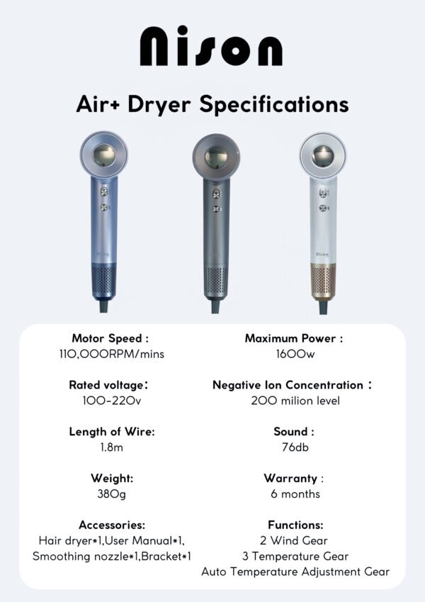 Nison Air+ Hair Dryer